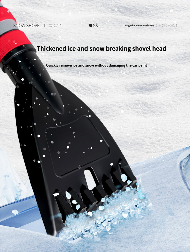 Snow Shovel for Winter Car Windshield Defrosting and Snow Removal, Ice Scraper for Clearing Snow